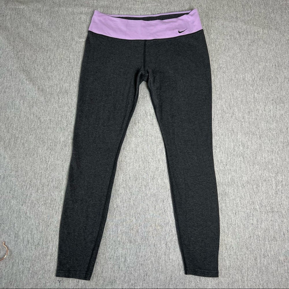 Nike Dri-Fit Grey & Purple Women’s Leggings Size XL